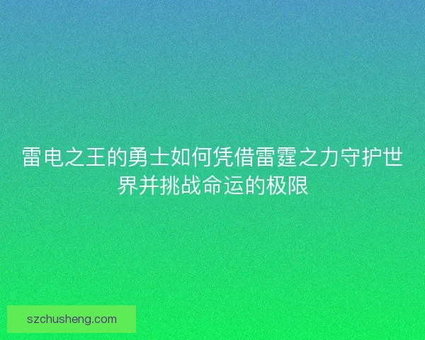 雷电之王的勇士如何凭借雷霆之力守护世界并挑战命运的极限