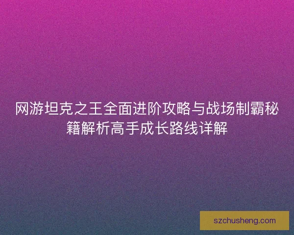 网游坦克之王全面进阶攻略与战场制霸秘籍解析高手成长路线详解