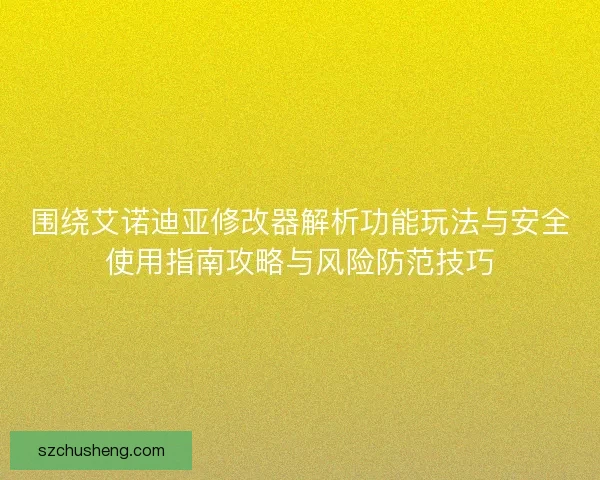 围绕艾诺迪亚修改器解析功能玩法与安全使用指南攻略与风险防范技巧